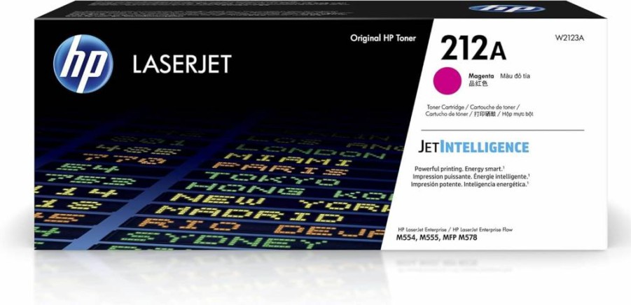 HP 212A Magenta Toner Cartridge (W2123A) - Compatible with HP Color LaserJet Enterprise M554, M555, MFP M578 Series | High-Yield Printing Supply