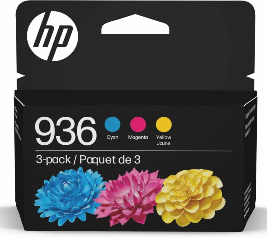 HP 936 Cyan, Magenta, Yellow Ink Cartridges 3-Pack (6C3Z3LN) | High-Yield Trio | Original HP Ink