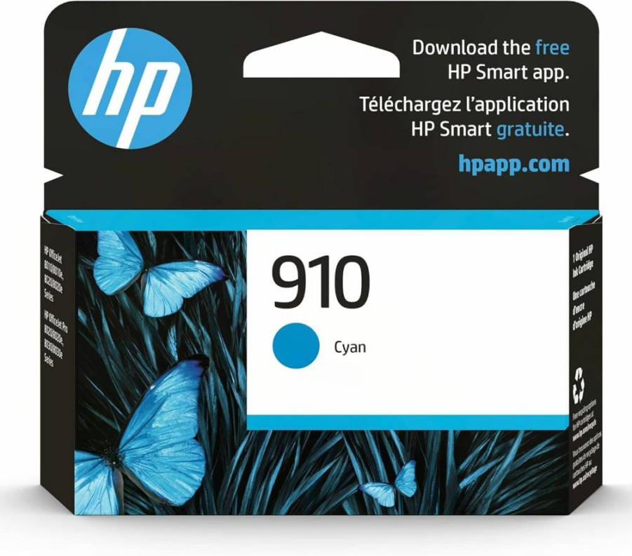 HP 910XL Black, Cyan, Magenta, Yellow High-Yield Ink Cartridge 4-Pack | Compatible with OfficeJet Pro 8010, 8020, 8030 Series Printers