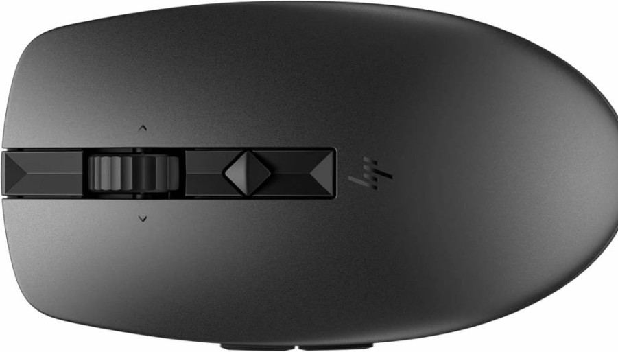 HP 710 Rechargeable Wireless Mouse - Silent Click, USB-C Charging, Bluetooth & 2.4GHz Dongle, 6 Programmable Buttons, Ambidextrous Design, Multi-OS Compatible (Black, 6E6F2Aa#Abl)