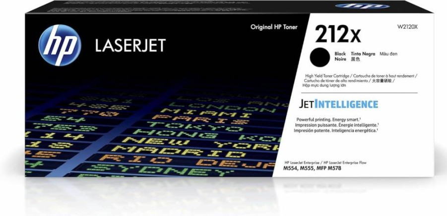 HP 212X Black High-Yield Toner Cartridge - Compatible with HP Color LaserJet Enterprise M554, M555 & MFP M578 Series (W2120X)