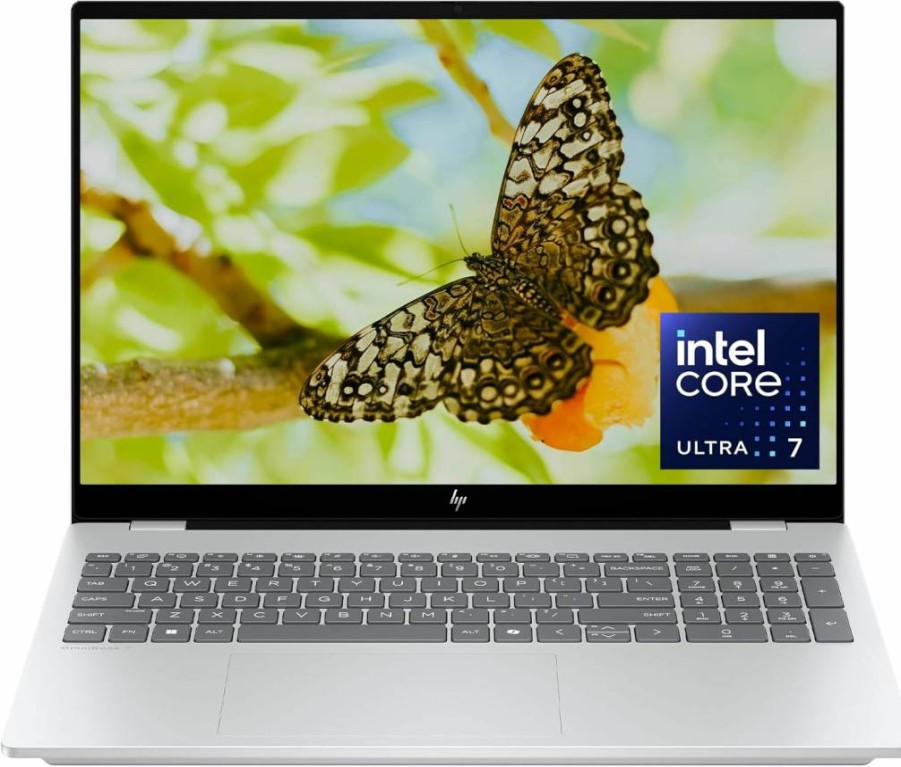 HP Omnibook 7 16" AI PC: Intel Core Ultra 7 255H, 16GB RAM, 2TB SSD, RTX 4050 GPU, 2K Touchscreen, Windows 11 (16-AY0500NR, Glacier Silver)