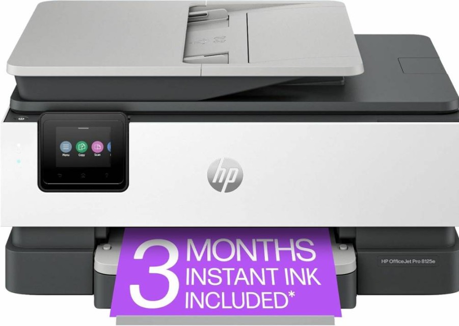 HP OfficeJet Pro 8125e Wireless All-in-One Printer with Print, Scan, Copy, ADF, Duplex Printing & 3 Months Instant Ink – Ideal for Home Office (405T6A)