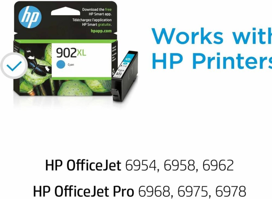 HP 902XL Black High-Yield Ink Cartridge | Compatible with HP OfficeJet 6950, 6960, Pro 6960, 6970 Series | Instant Ink Eligible | T6M14AN | Genuine HP Ink
