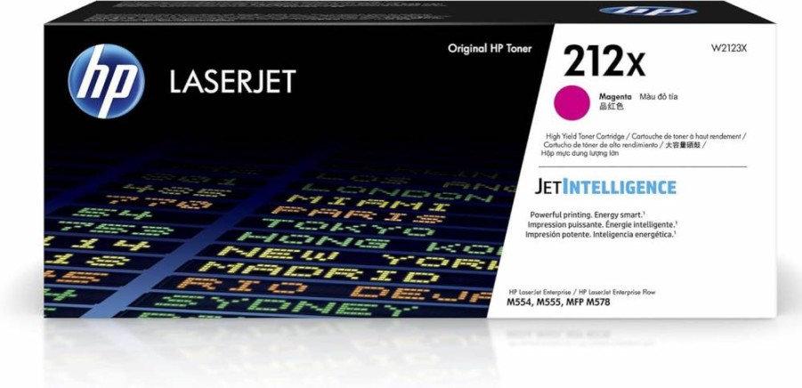 HP 212X Magenta High-Yield Toner Cartridge - Compatible with HP Color LaserJet Enterprise M554, M555, MFP M578 Series (W2123X) | Genuine HP Printer Toner