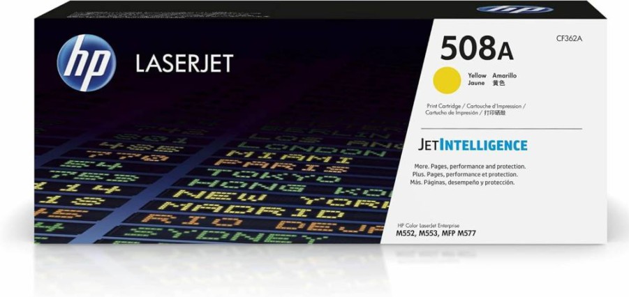 HP 508A CF362A Yellow Toner Cartridge – Compatible with HP Color LaserJet Enterprise M552, M553 & M577 Series Printers | High-Yield Genuine HP Laser Toner