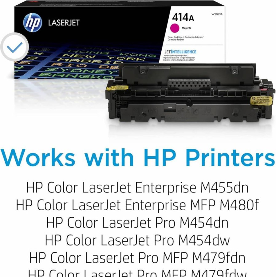 HP 414A Magenta Toner Cartridge W2023A - Compatible with HP Color LaserJet Pro M454, M479 Series & Enterprise M455Dn, M480F Printers