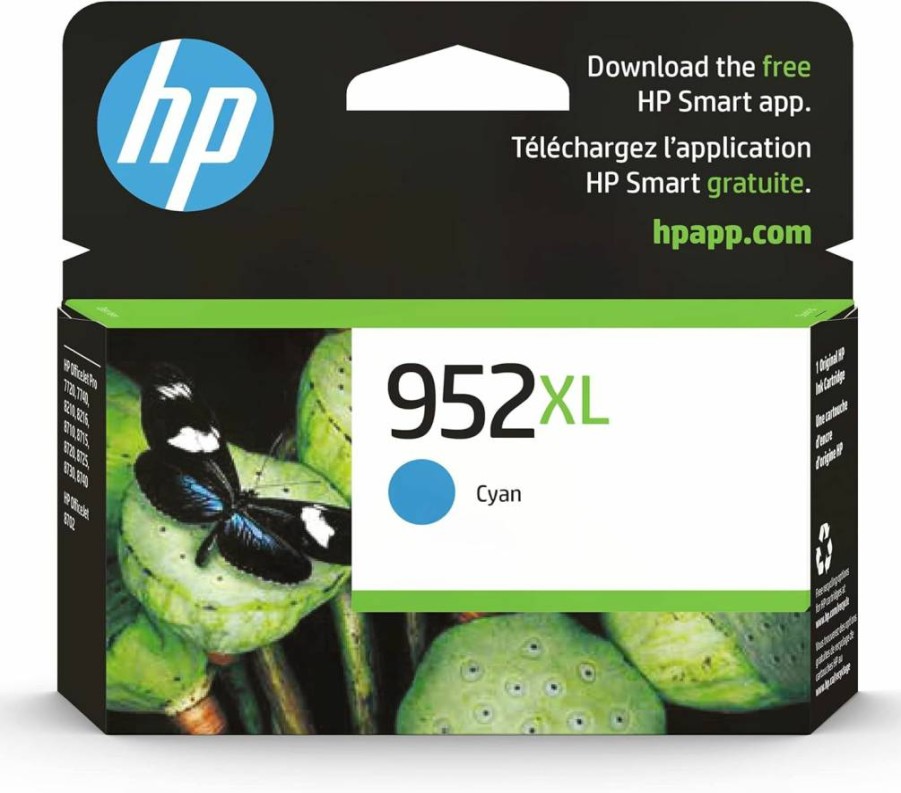 HP 952XL Black High-Yield Ink Cartridge | Compatible with OfficeJet Pro 7720, 7740, 8210, 8710, 8720, 8730, 8740 Printers | F6U19AN | Instant Ink Eligible