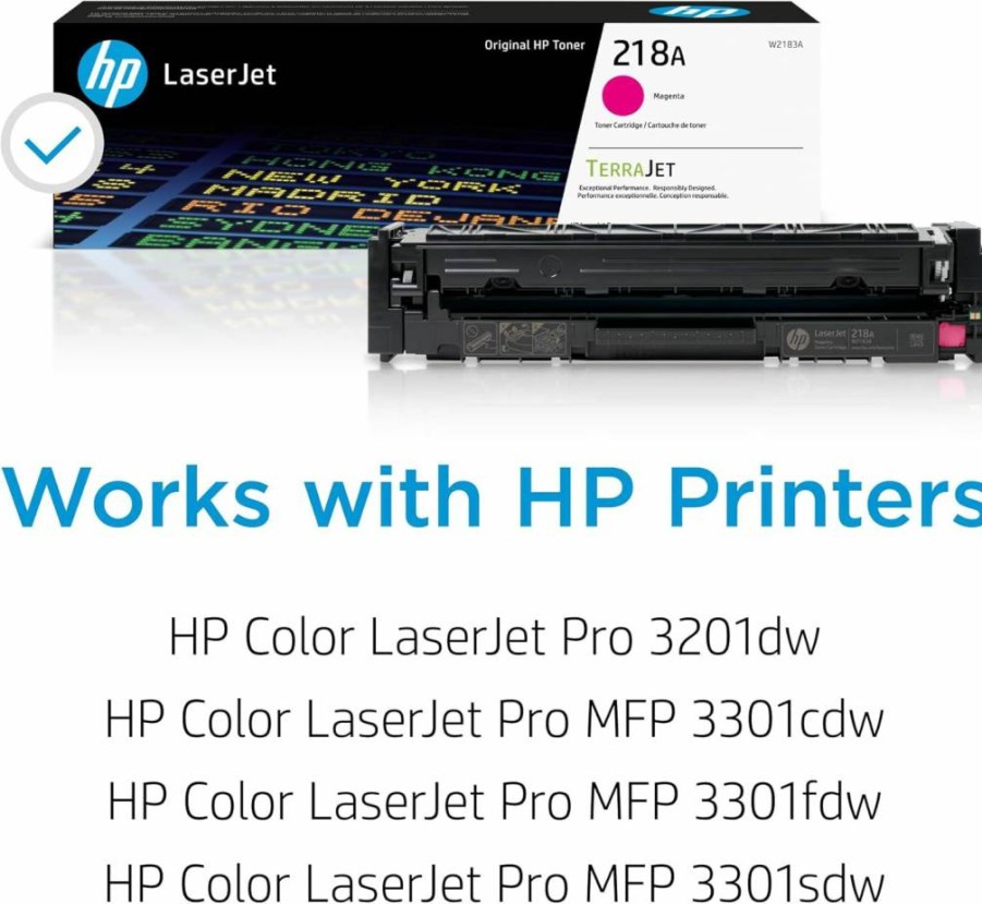 HP 218A Magenta Toner Cartridge (W2183A) - Compatible with Color LaserJet Pro 3201 & MFP 3301 Series Printers