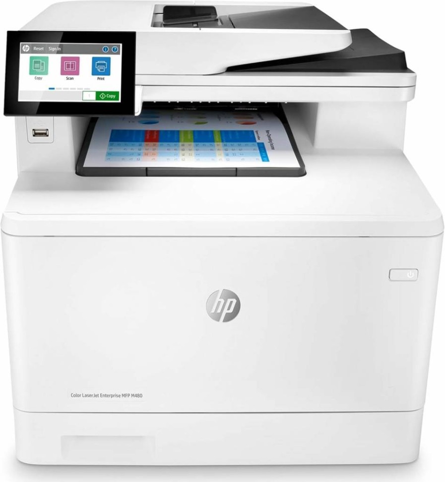 HP Color LaserJet Enterprise M480F Multifunction Printer - Print, Scan, Copy | Fast Duplex Printing | Easy Setup & Advanced Security | Ideal for Small Teams | Ethernet/USB Connectivity (3QA55A)