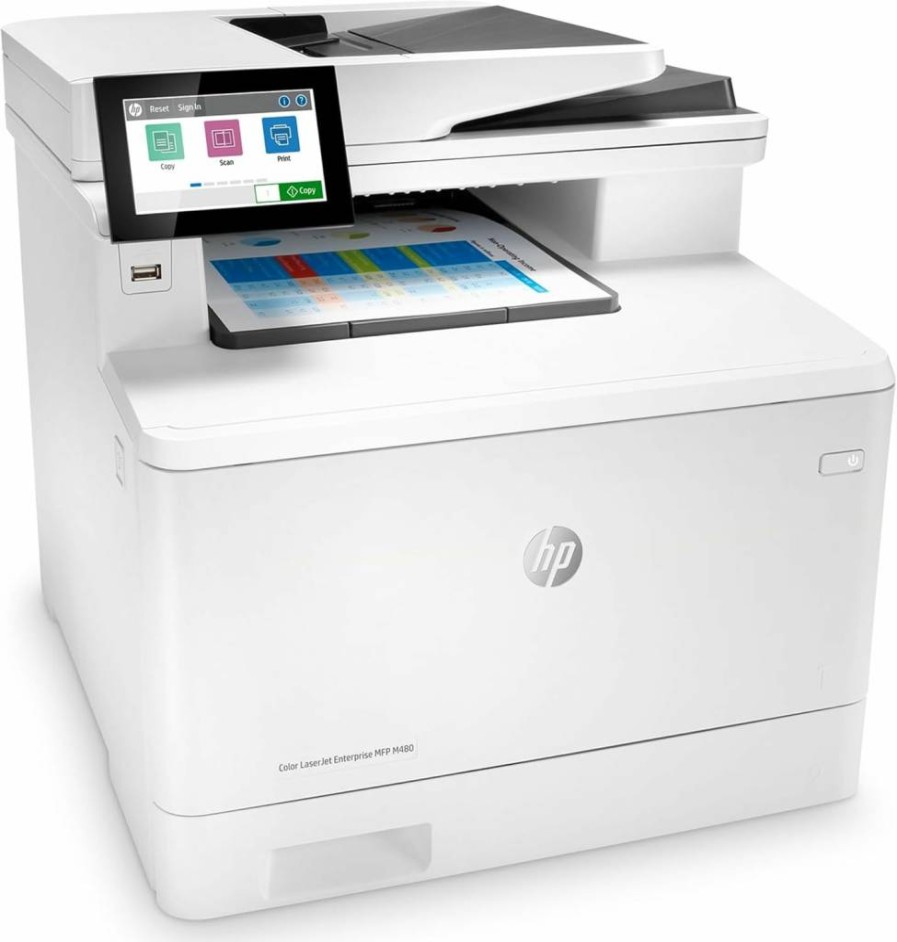 HP Color LaserJet Enterprise M480F Multifunction Printer - Print, Scan, Copy | Fast Duplex Printing | Easy Setup & Advanced Security | Ideal for Small Teams | Ethernet/USB Connectivity (3QA55A)