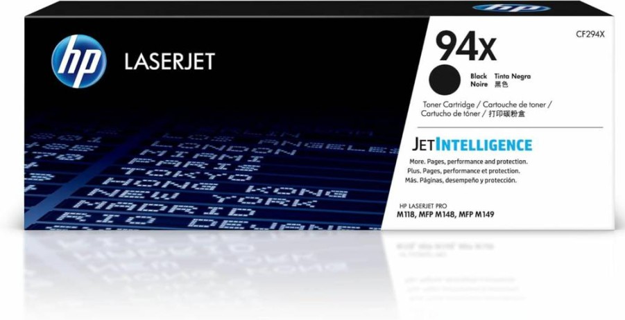 HP 94X Black High-Yield Toner Cartridge | Compatible with HP LaserJet Pro M118dw, MFP M128fw, M148dw, M149fw | CF294X | 14.09 x 4.25 x 5.3 Inches