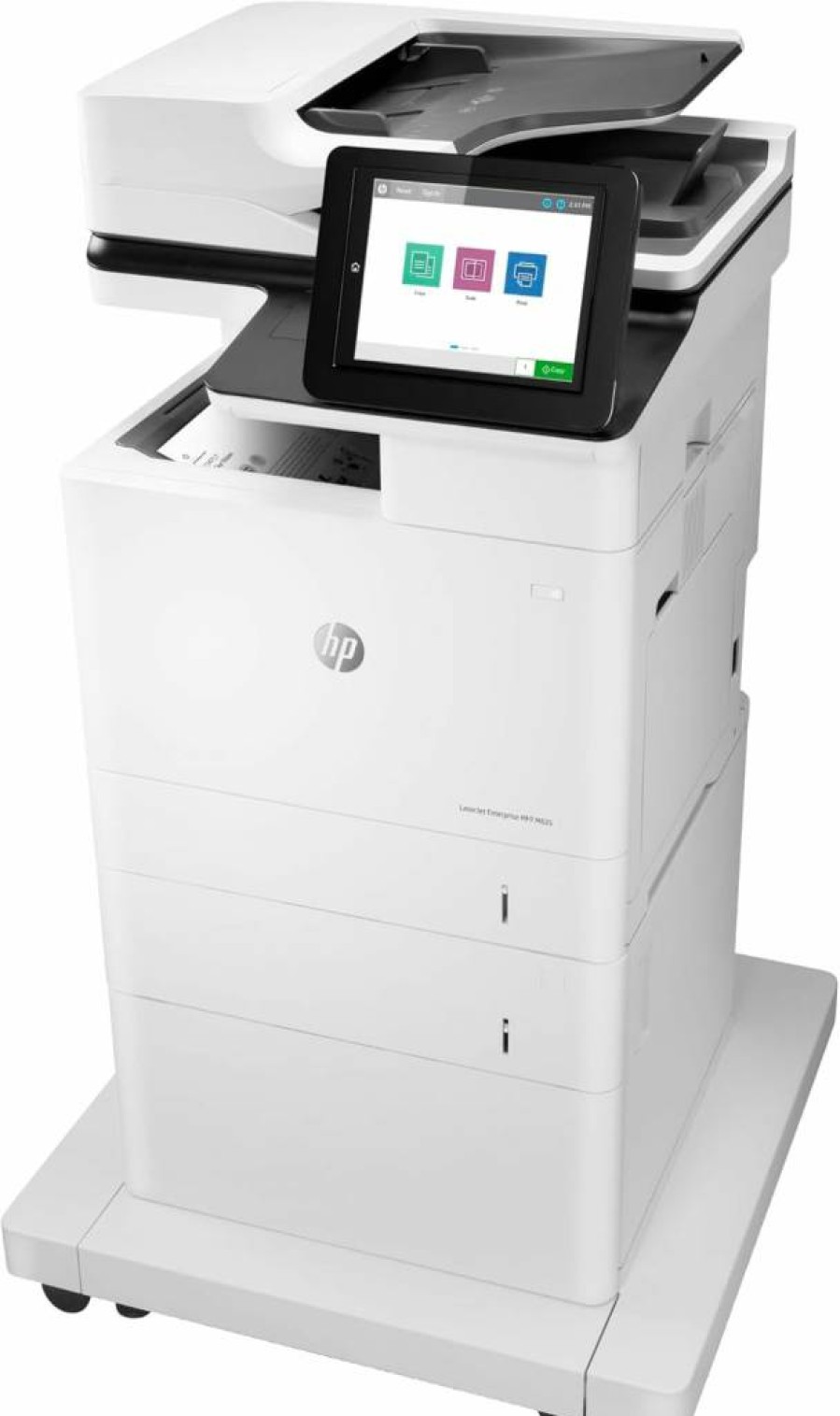 HP LaserJet Enterprise M635FHT Monochrome All-in-One Printer with Duplex Printing, Ethernet, Extra Paper Tray & Wheeled Stand (7Ps98A) - White