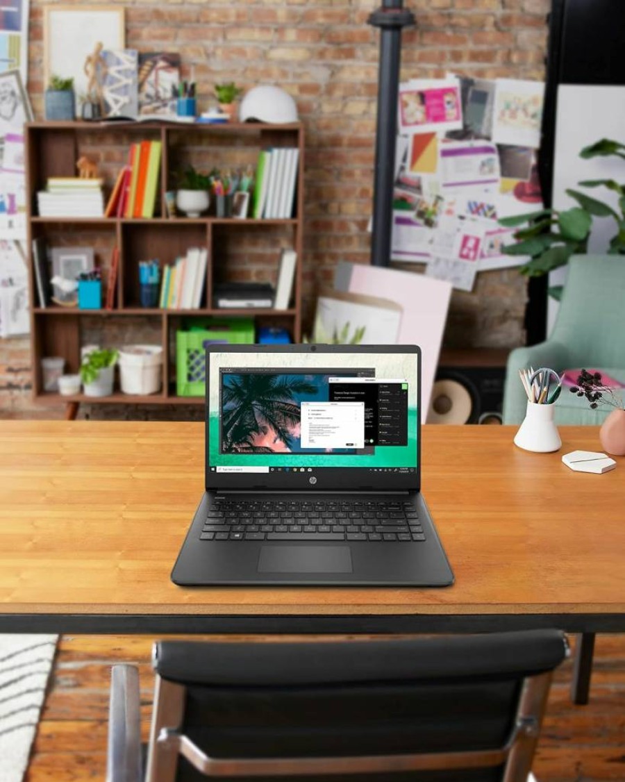 HP 14" Touchscreen Laptop - Intel Celeron N4020, 4GB RAM, 64GB eMMC Storage, Jet Black (14-dq0020nr)