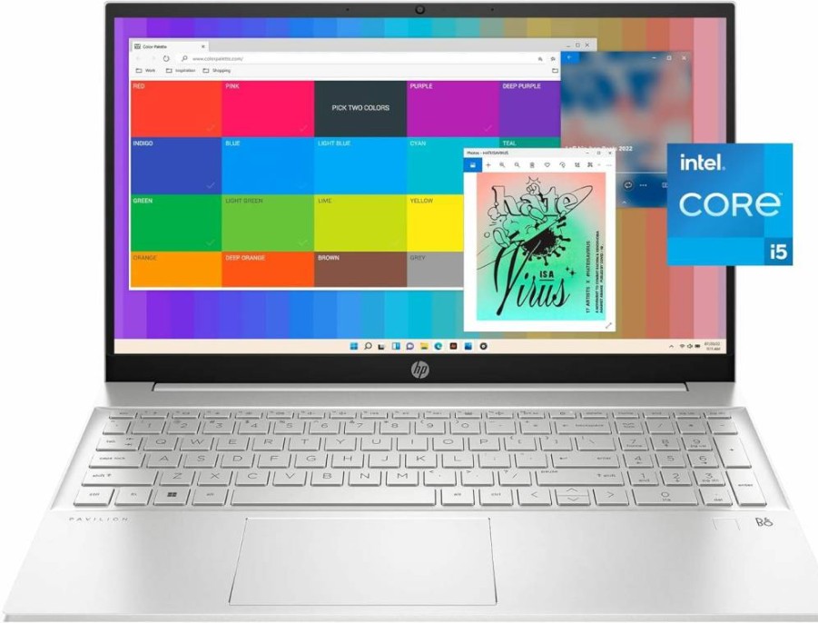 HP Pavilion 15.6" FHD Touchscreen Laptop (2023) - 13th Gen Intel Core i5-1335U, 8GB RAM, 512GB SSD, Iris Xe Graphics, Windows 11 Home, 15-EG3010NR
