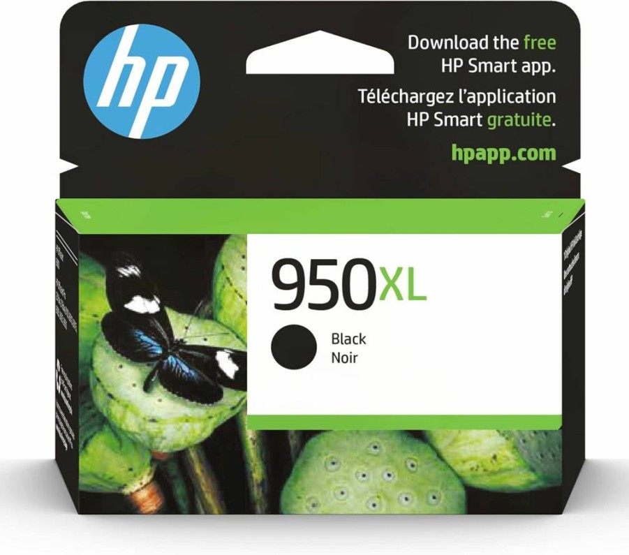 HP 950XL Black High-Yield Ink Cartridge | Compatible with HP OfficeJet Pro 251DW, 276DW, 8100, 8600 Series | CN045AN | Genuine HP Ink