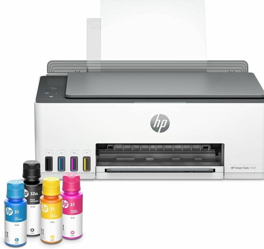 HP Smart Tank 5101 Wireless All-in-One Ink Tank Printer with High-Yield Ink, Mobile Printing, and Scan/Copy Functions