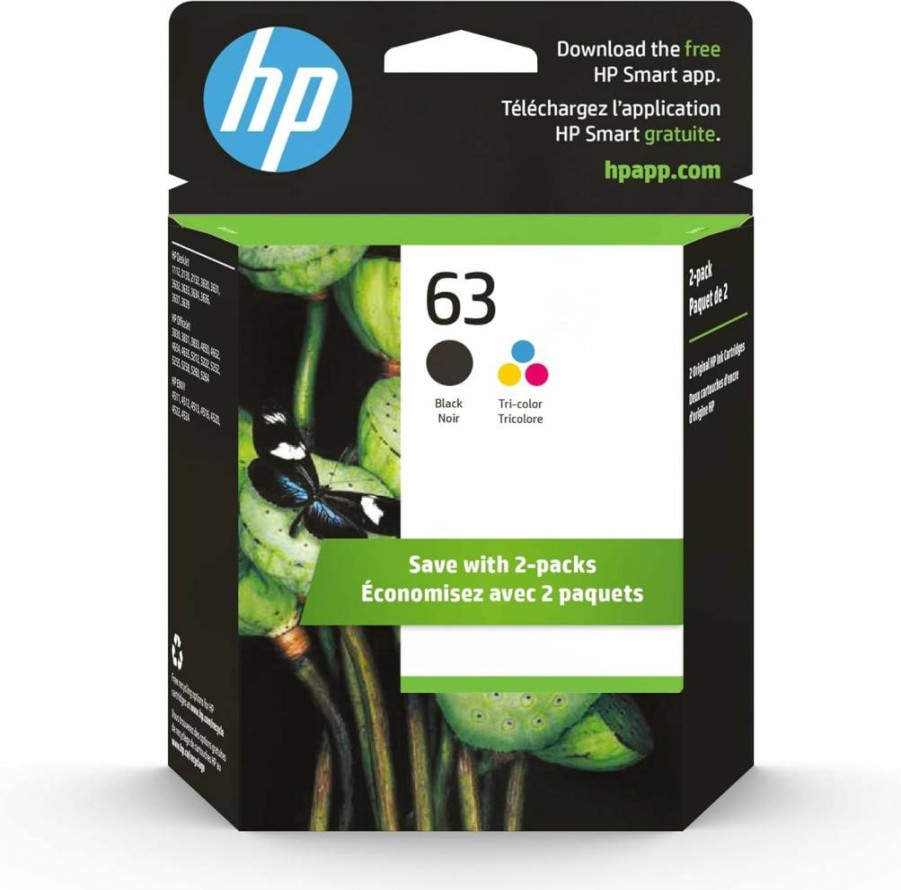 HP 46 Black & Tri-Color Ink Cartridge 2-Pack (L0R46AN) - Original HP Ink