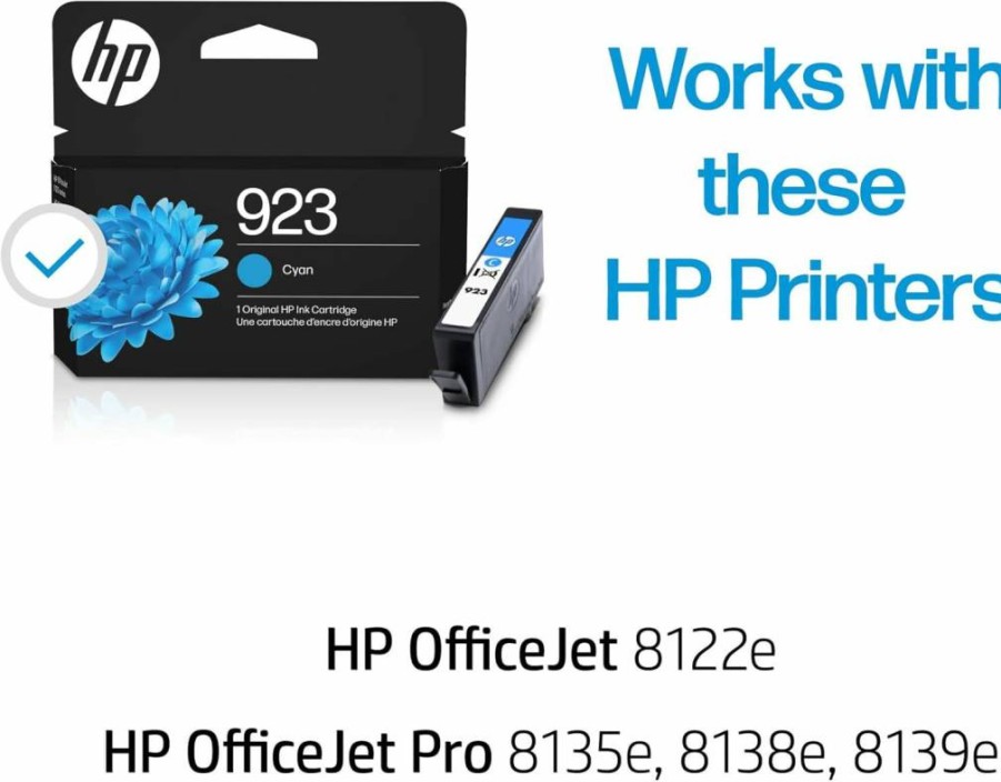 HP 923 Yellow Ink Cartridge for OfficeJet 8120 & Pro 8130 Series | 4K0T2LN | Instant Ink Eligible | Genuine HP Ink