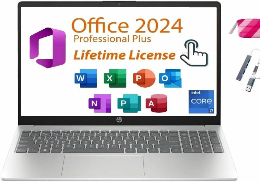 HP Pavilion 15 Laptop: 11th Gen Intel Core i7-1165G7, 16GB RAM, 512GB SSD, 15.6" FHD IPS Display, Windows 11 Pro, Long Battery Life