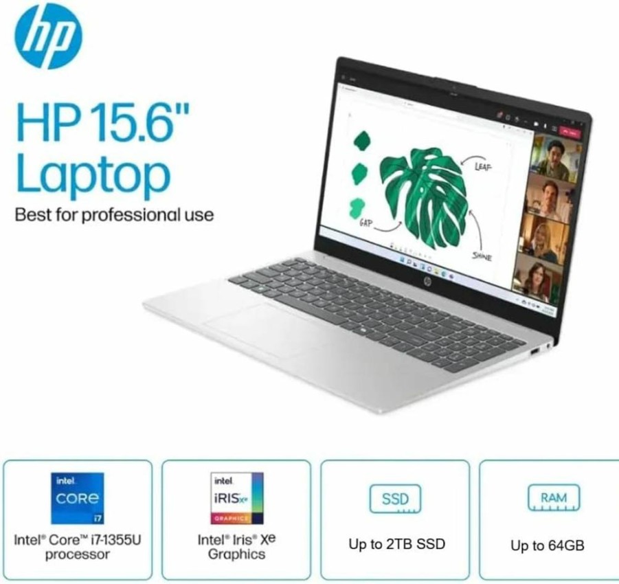 HP Pavilion 15 Laptop: 11th Gen Intel Core i7-1165G7, 16GB RAM, 512GB SSD, 15.6" FHD IPS Display, Windows 11 Pro, Long Battery Life