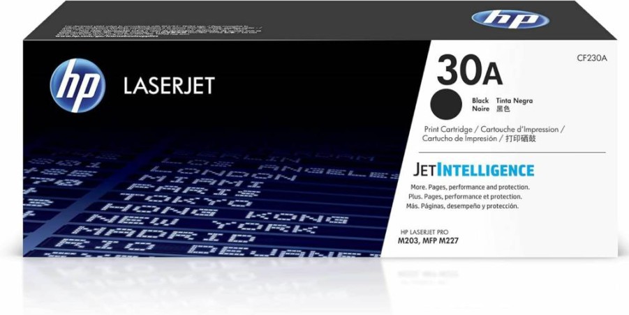 HP 30A Black Toner Cartridge (CF230A) - Compatible with HP LaserJet Pro M203, M227 Series Printers - High-Yield Replacement Toner