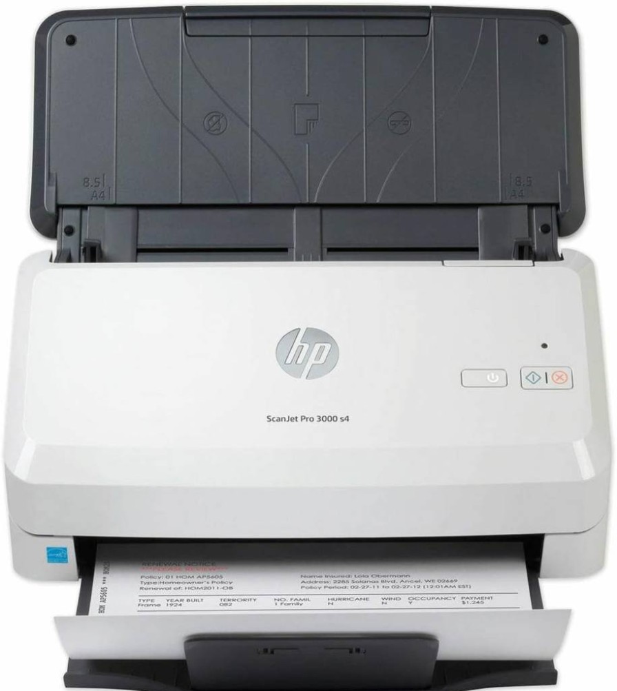 HP ScanJet Pro 3000 S4 (6FW07A) Color Duplex Document Scanner with 50-Page ADF, 40ppm, USB 3.0, TWAIN/ISIS Drivers for Receipts, Photos & Cards