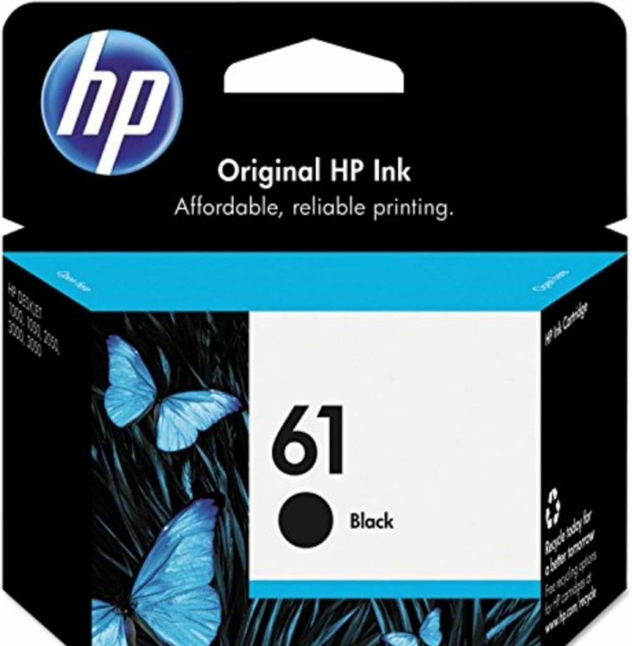 HP 61 Black Ink Cartridge CH561WN - Compatible with Deskjet 1000, 1010, 1050, 2050, 3050; Envy 4500, 5530; Officejet 2620 | Instant Ink Eligible | Original HP Ink