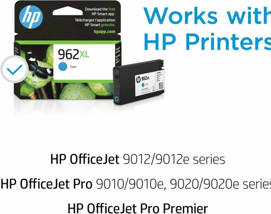 HP 962XL Black High-Yield Ink Cartridge - Compatible with OfficeJet 9010, Pro 9010, 9020 Printers | Instant Ink Eligible | 3JA03AN