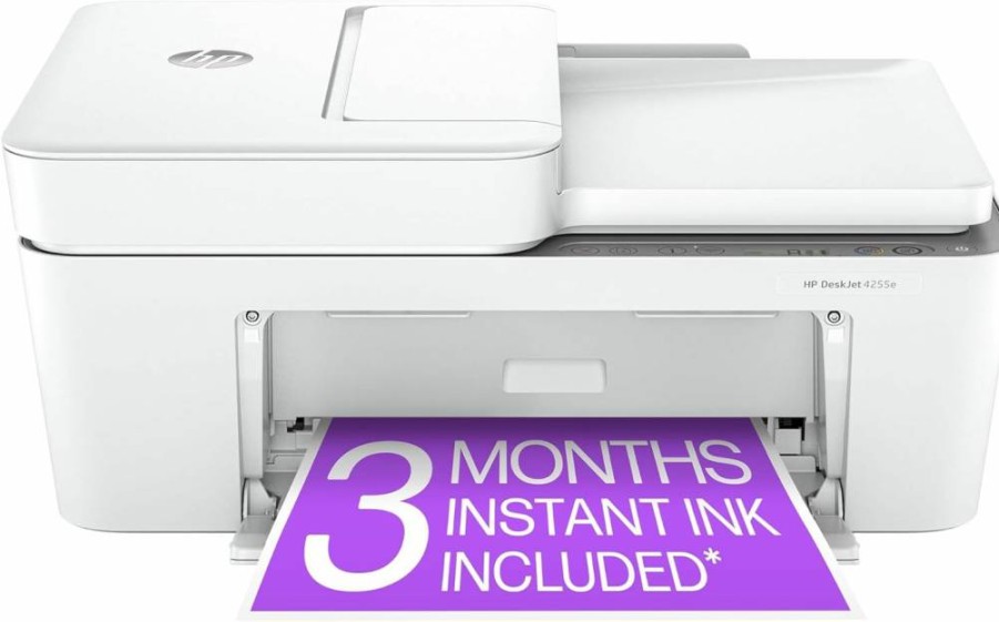 HP Deskjet 4255E All-in-One Wireless Color Inkjet Printer with Scanner, Copier, and 3-Month Instant Ink Trial – Ideal for Home Use (588S6A)