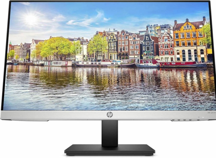 HP 24MH 23.8-Inch IPS FHD Monitor (1920x1080) with Built-In Speakers, VESA Mount, HDMI & DisplayPort, Height/Tilt Adjustment - 1D0J9AA#ABA