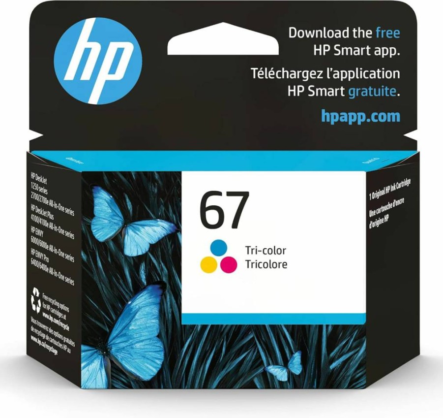 HP 67XL Black High-Yield Ink Cartridge | Compatible with HP Deskjet 1255, 2700, 4100, Envy 6000, 6400 Series | Instant Ink Eligible | 3YM57AN | Original HP Ink