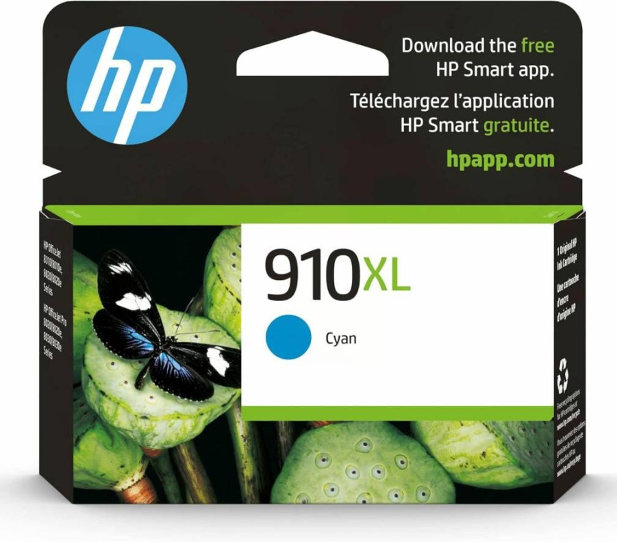 HP 910XL Yellow High-Yield Ink Cartridge - Compatible with OfficeJet 8010, 8020, Pro 8020, 8030 Series | Instant Ink Eligible | 3YL64AN