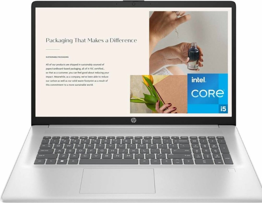 HP 17-CN2099NR 17.3" HD+ Laptop (2023) - 12th Gen Intel Core i5-1235U, 8GB RAM, 512GB SSD, Intel Iris Xe Graphics, Windows 11 Home, Silver