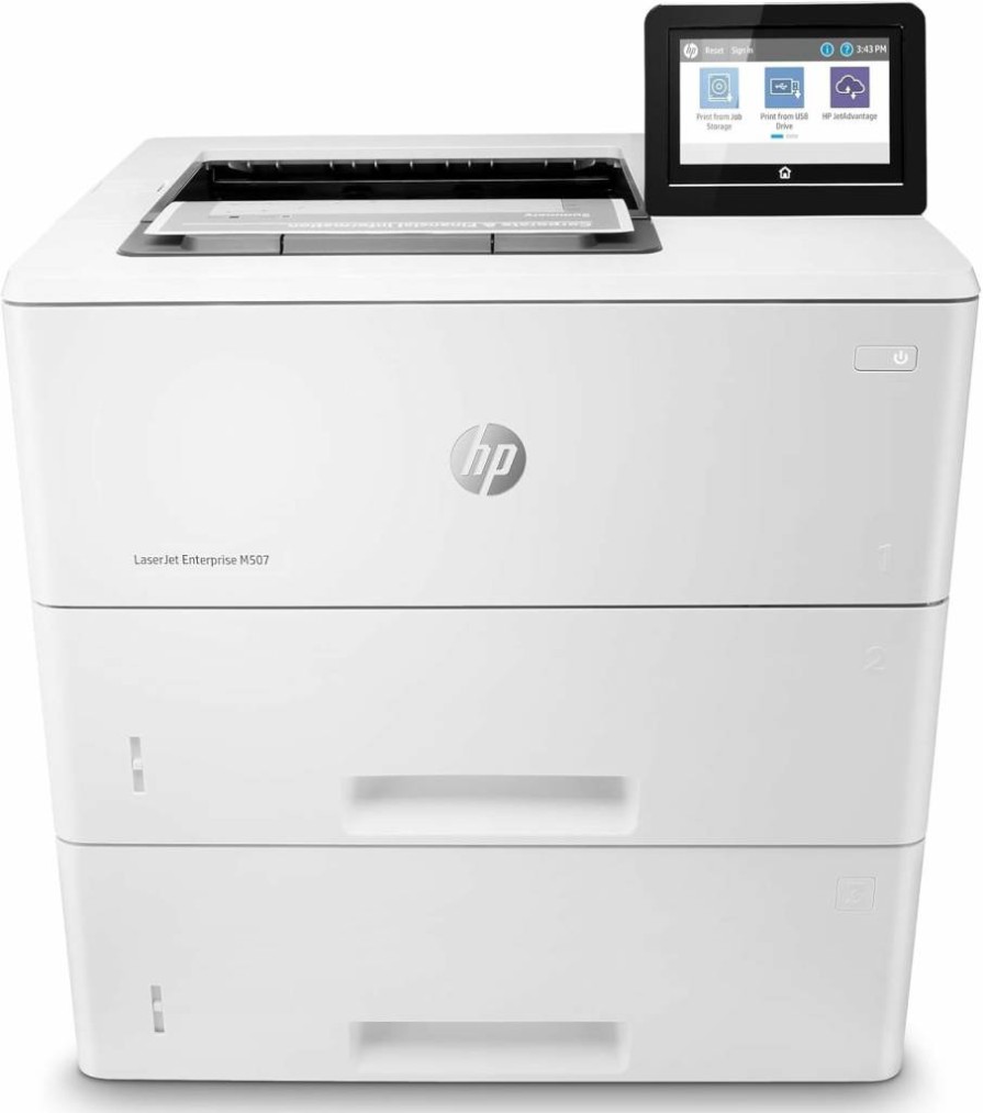 HP LaserJet M507x Wireless Monochrome Printer with Duplex Printing, Ethernet Connectivity & 500-Sheet Tray | 1PV88A | Business Office Printer