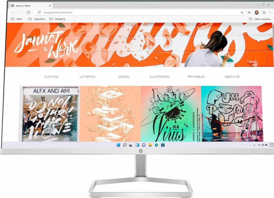 HP 27-Inch 527SW FHD IPS Monitor (1920x1080) - 99% sRGB, 300 Nits, EyeSafe Certified, 1500:1 Contrast Ratio - 2024 Model