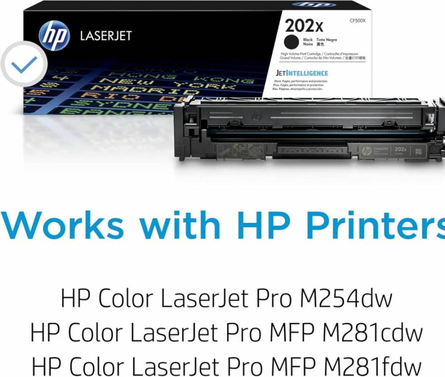 HP CF500X Black High-Yield Toner Cartridge – Compatible with HP Color LaserJet Pro M254 & MFP M281 Series Printers
