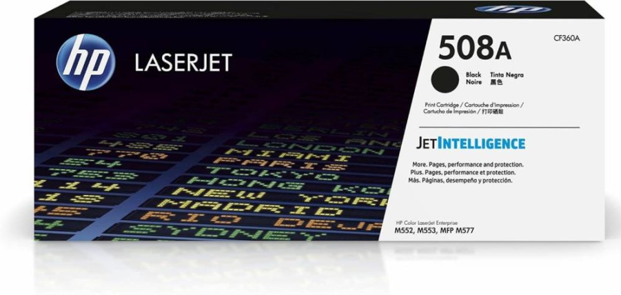 HP 508A CF360A Black Toner Cartridge - Compatible with HP Color LaserJet Enterprise M552, M553 & M577 Series Printers | High-Yield Replacement