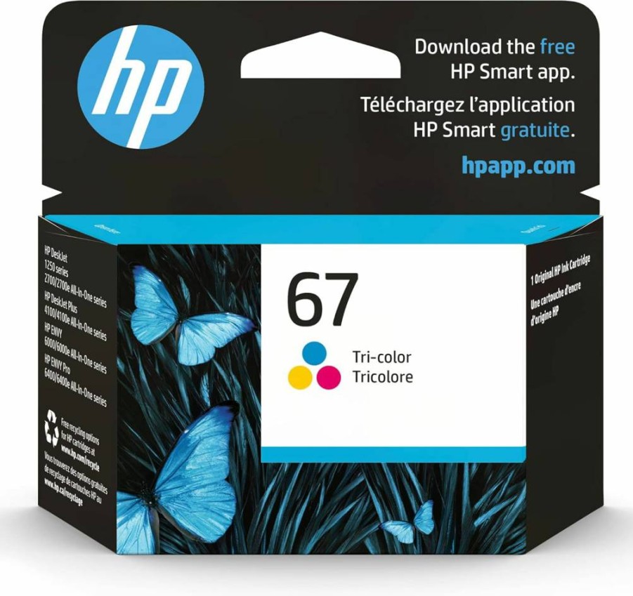 HP 67 Black Original Ink Cartridge for HP Deskjet 1255, 2700, 4100 & Envy 6000, 6400 Series Printers | Instant Ink Compatible | High-Yield 3YM56AN